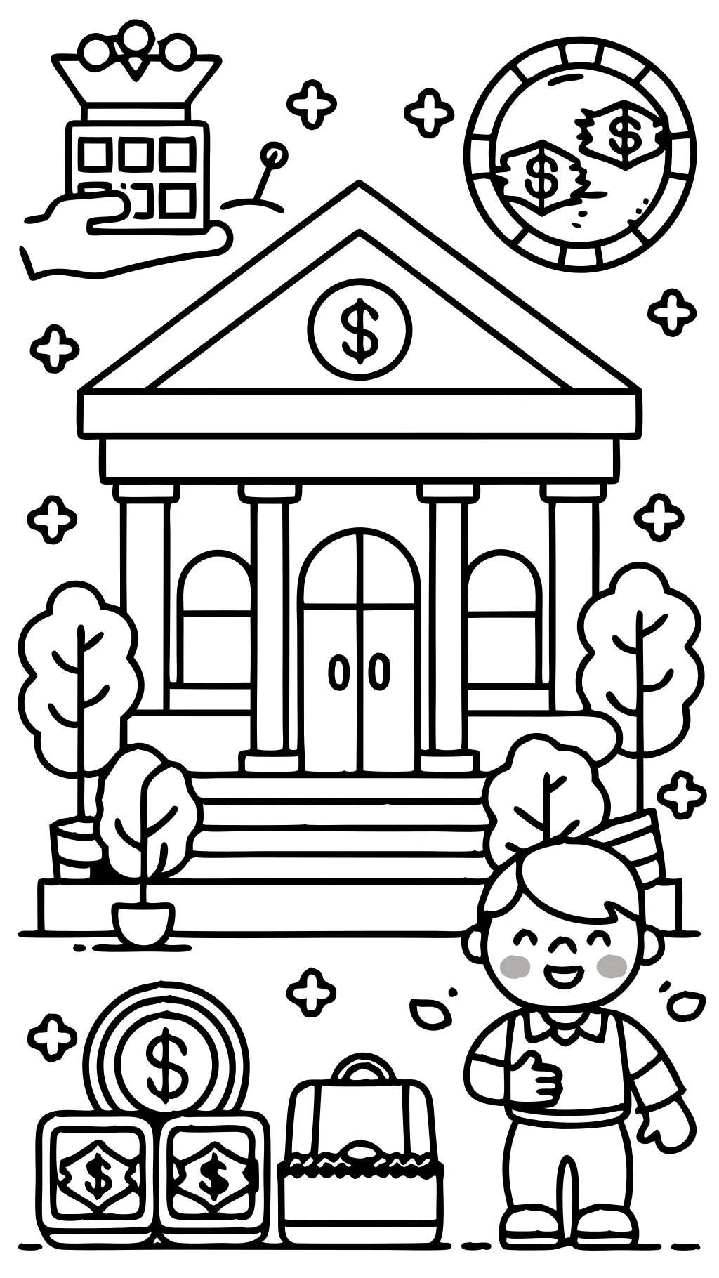 coloring pages bank